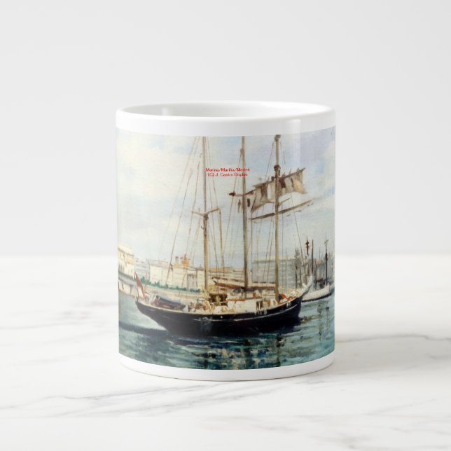 Marina/Mariña/Seascape Large Coffee Mug (Front)