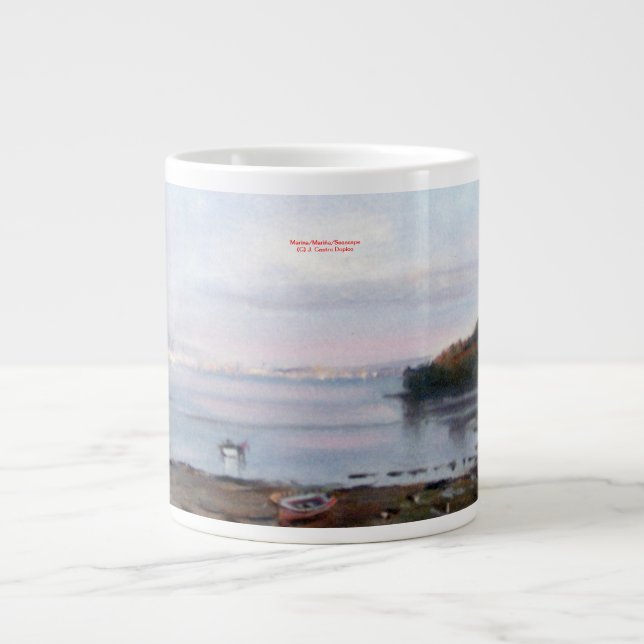 Marina/Mariña/Seascape Large Coffee Mug (Front)
