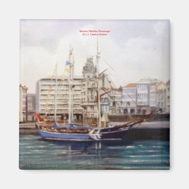 Marina/Mariña/Seascape Magnet (Front)