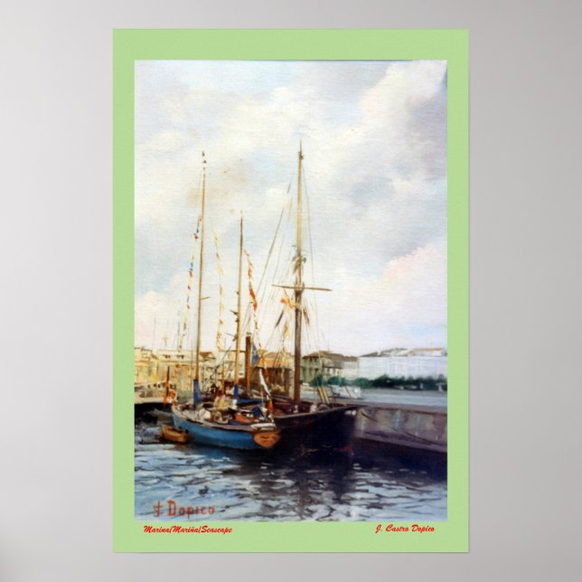 Marina/Mariña/Seascape Poster (Front)