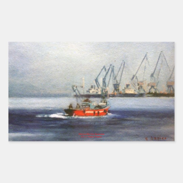 Marina/Mariña/Seascape Rectangular Sticker (Front)