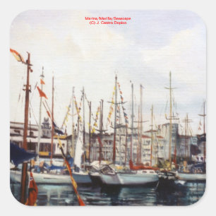 Marina/Mariña/Seascape Square Sticker