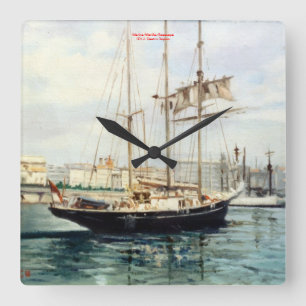 Marina/Mariña/Seascape Square Wall Clock