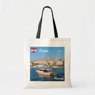 Marina of Korcula city - Dalmatia, Croatia Tote Bag