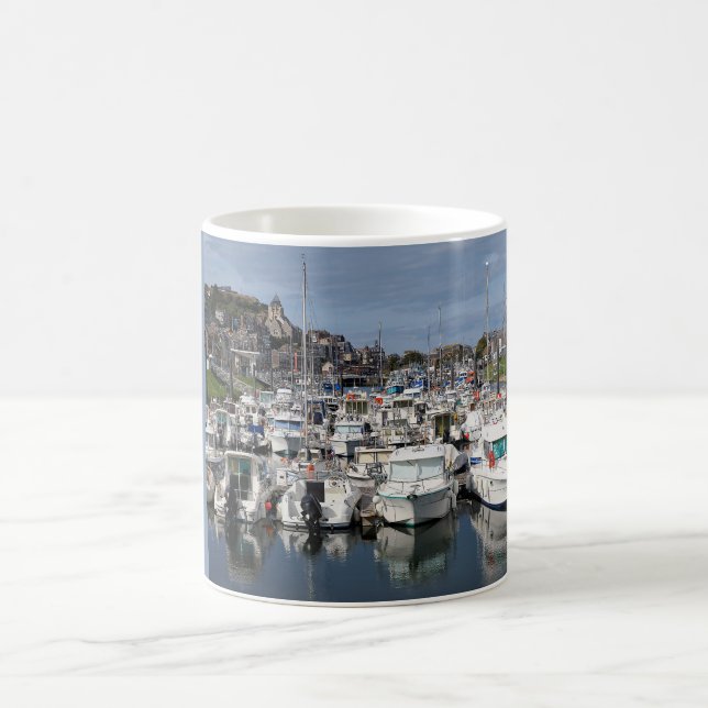 Marina of Le Tréport in France   Coffee Mug (Center)