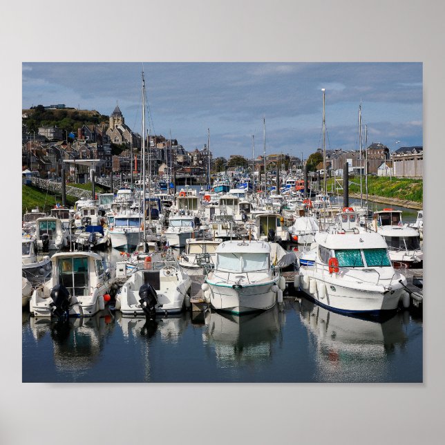 Marina of Le Tréport in France  Poster (Front)