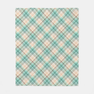 Marina Plaid On A Bias Fleece Blanket