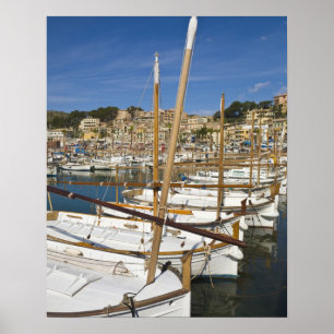 Marina, Port de Soller, West coast, Mallorca, Poster