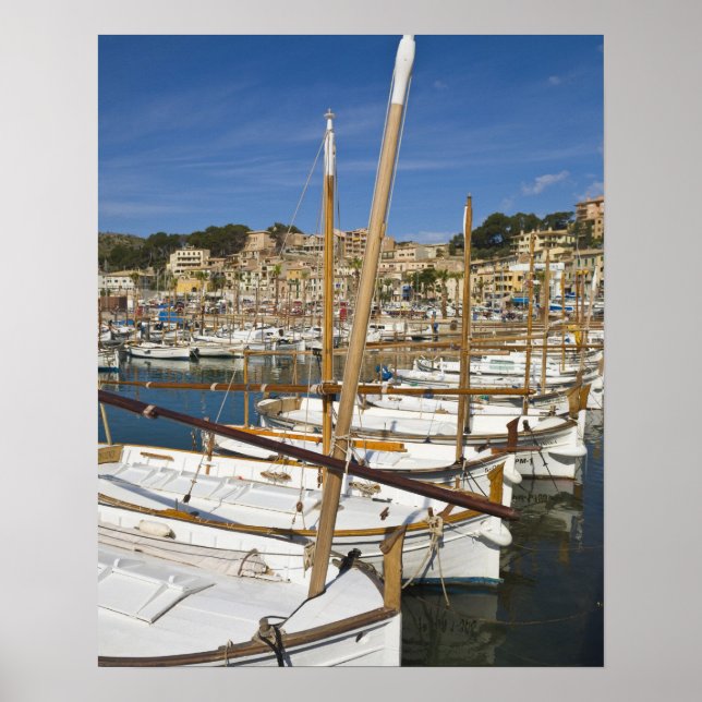Marina, Port de Soller, West coast, Mallorca, Poster (Front)
