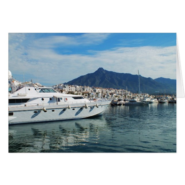 Marina, Puerto Banus, Spain card (Front Horizontal)