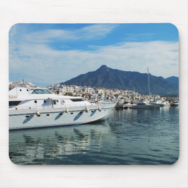 Marina, Puerto Banus, Spain Mouse Mat (Front)