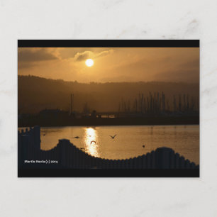 Marina Sunrise IV   Blue Beach Song™ Postcard