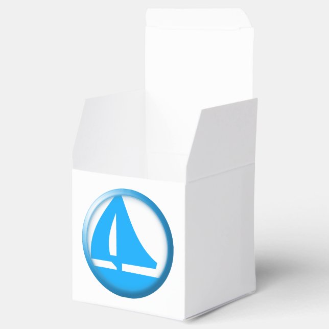 Marina Symbol - Sailboat Favour Box (Opened)