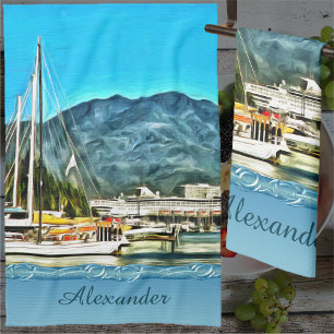 Marina Vallarta 0946  Tea Towel