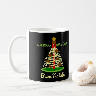Marinara Christmas Buon Natale Spaghetti Tree Coffee Mug