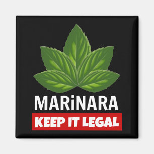 Marinara Keep it Legal Basil Leaves Magnet