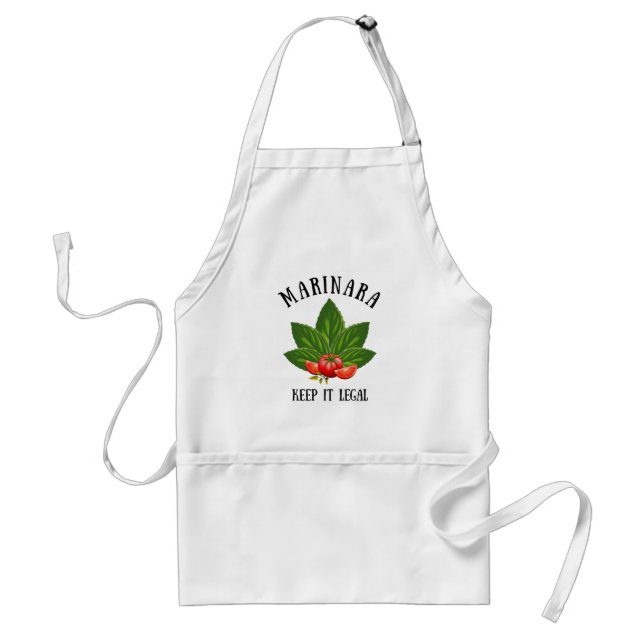 Marinara Keep it Legal Basil Leaves Tomatoes Standard Apron (Front)