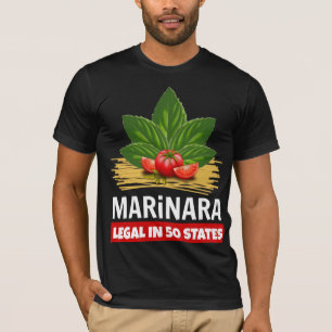 Marinara Legal in 50 States Basil Tomato Spaghetti T-Shirt