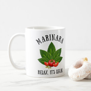 Marinara Relax It's Legal Basil Tomato Food Humour Coffee Mug