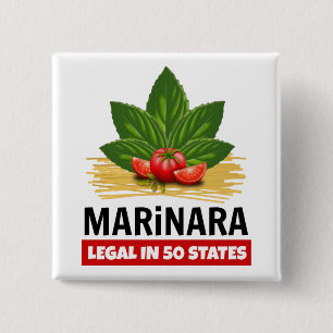 Marinara Relax It's Legal Basil Tomatoes Spaghetti 15 Cm Square Badge