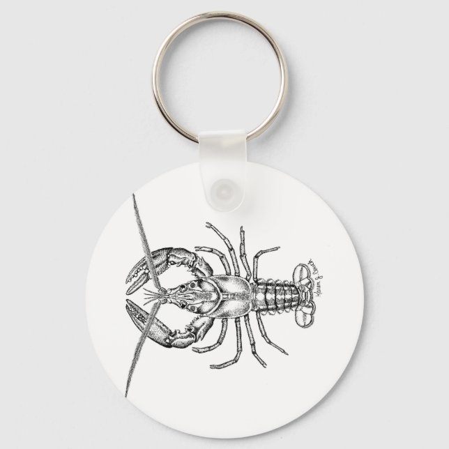 Marine / American Lobster Key Ring (Front)