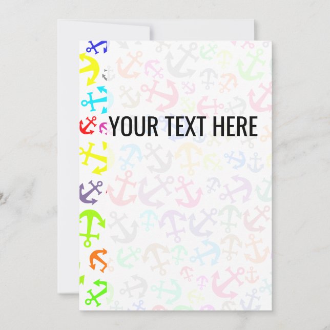 Marine Anchor Colourful Pattern Announcement (Front)