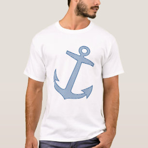 Marine anchor nautical symbol Navy blue hook T-Shirt