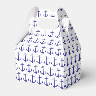 Marine Anchor White and Blue Pattern Custom Favour Box