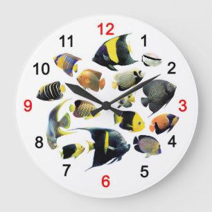 Marine Angelfishの掛け時計 Large Clock