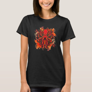 Marine Animals Octopus Seafood Retro Squid T-Shirt