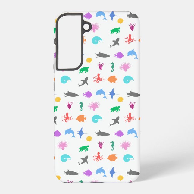 Marine animals patterned samsung galaxy s22+ case (Back)
