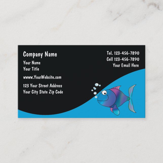 Marine Aquarium Services Cards (Front)