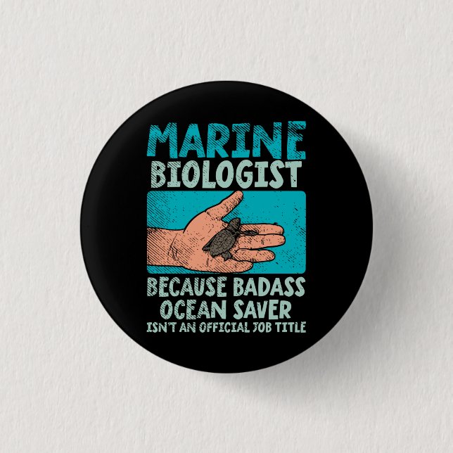 Marine Biologist 3 Cm Round Badge (Front)