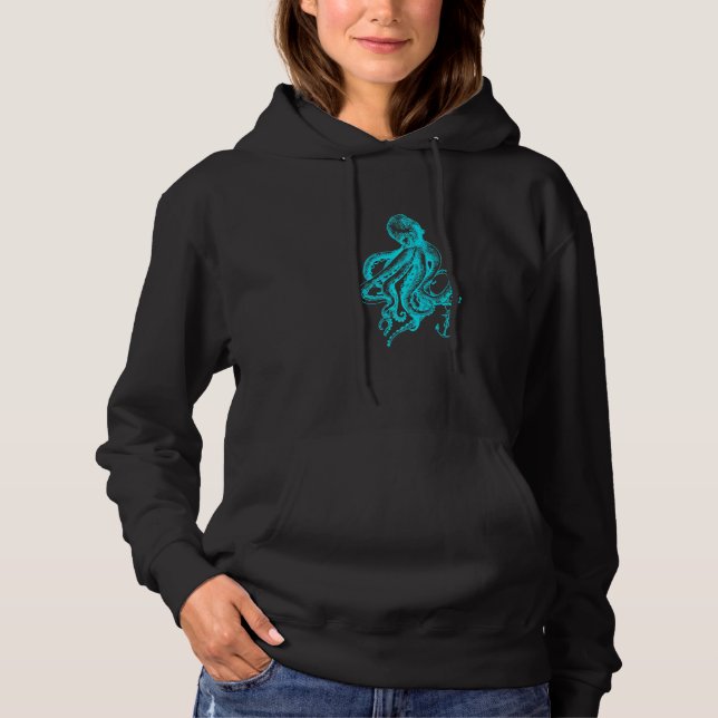 Marine Biologist Cool Octopus Hoodie (Front)