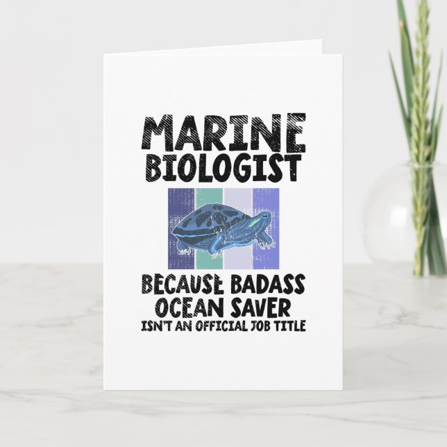 Marine Biologist Marine Biology Card (Front)