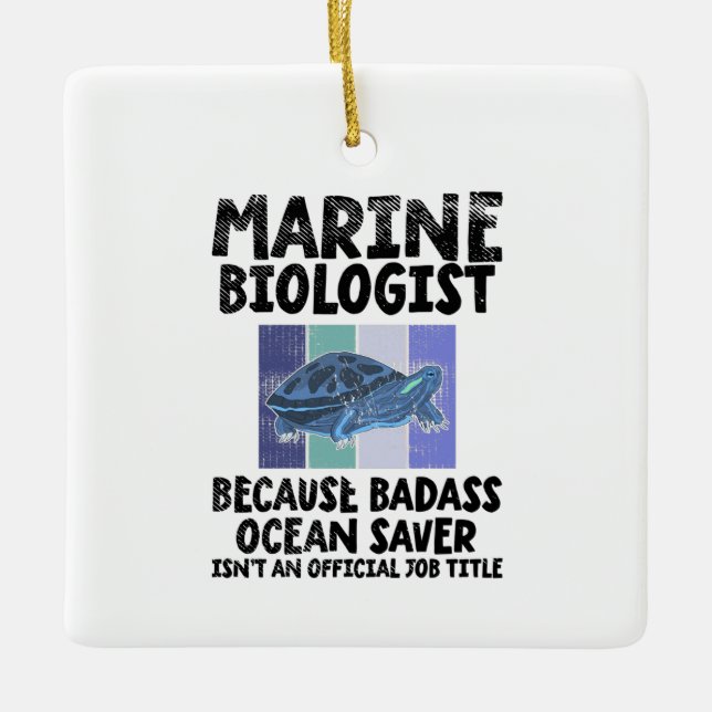 Marine Biologist Marine Biology Ceramic Ornament (Front)