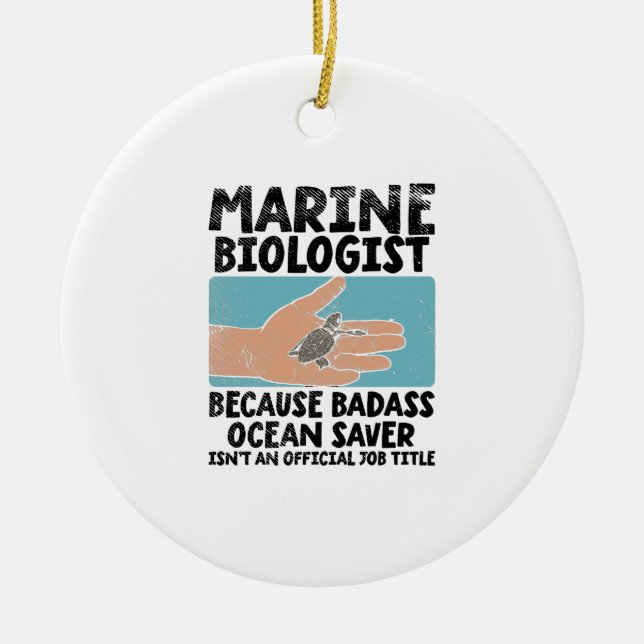 Marine Biologist Marine Biology Ceramic Tree Decoration (Front)
