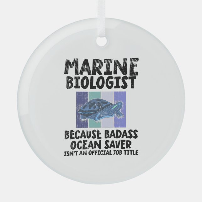 Marine Biologist Marine Biology Glass Tree Decoration (Front)