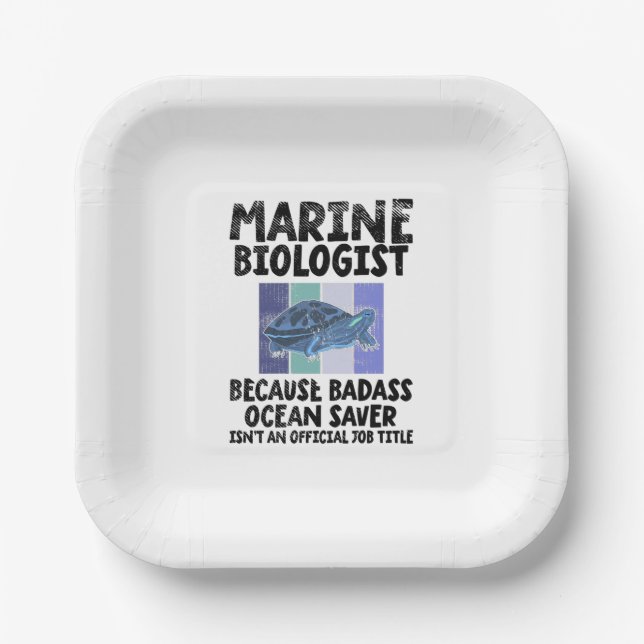 Marine Biologist Marine Biology Paper Plate (Front)
