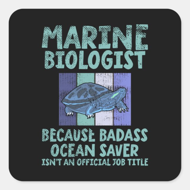 Marine Biologist Marine Biology Square Sticker (Front)