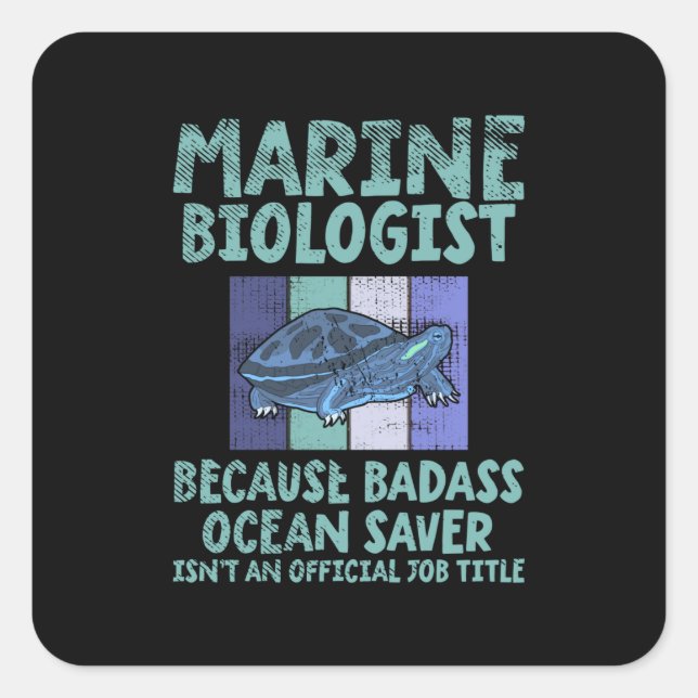 Marine Biologist Marine Biology Square Sticker (Front)