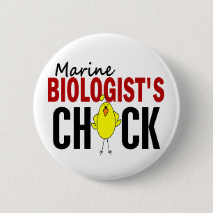 MARINE BIOLOGIST’S CHICK 6 CM ROUND BADGE