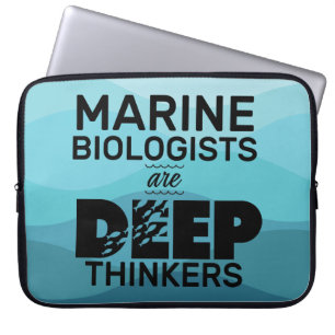 Marine Biologist Typography Laptop Sleeve