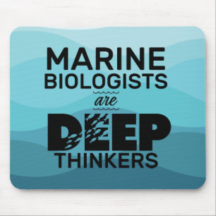 Marine Biologist Typography Mouse Mat