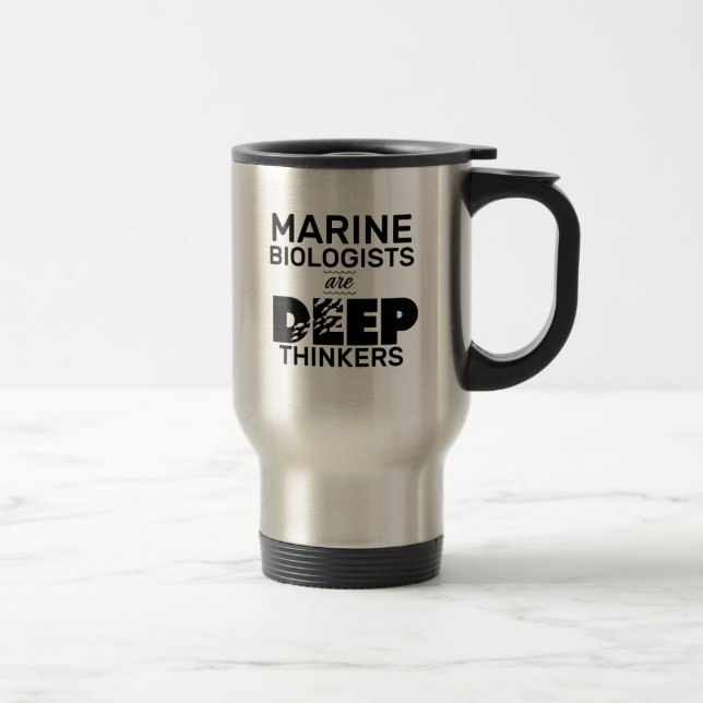 Marine Biologist Typography Travel Mug (Right)