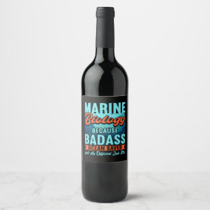 Marine Biologist Wine Label