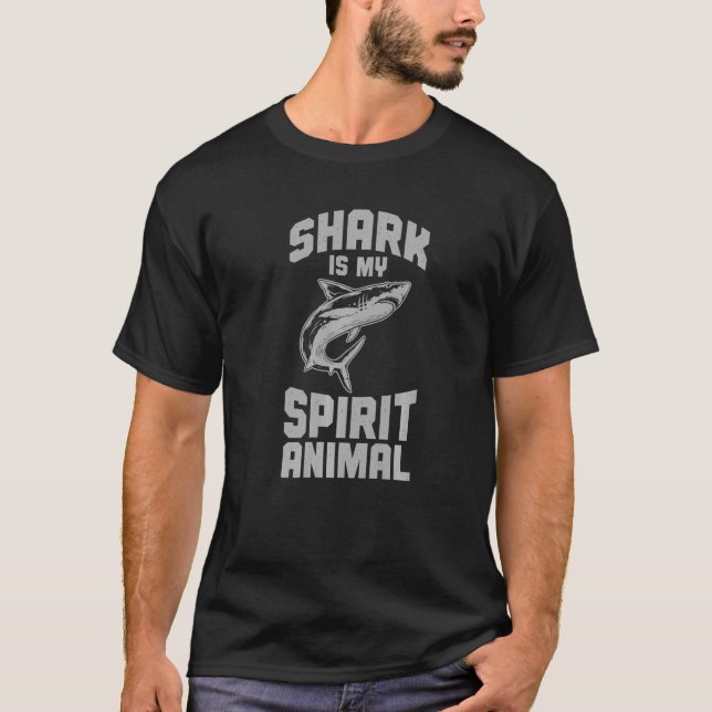 Marine Biology Shark Is My Spirit Animal   T-Shirt (Front)