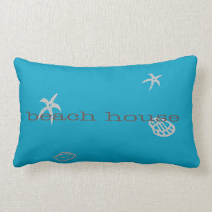 Marine Blue Beach House Nautical Theme Pillow