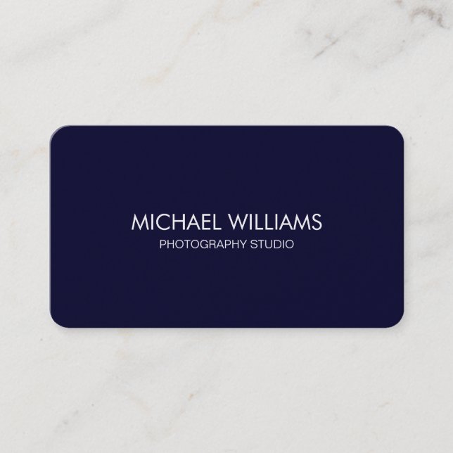 Marine Blue Business Card (Front)
