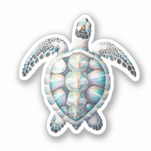 Marine Charm Stickers Watercolor Sea Turtle